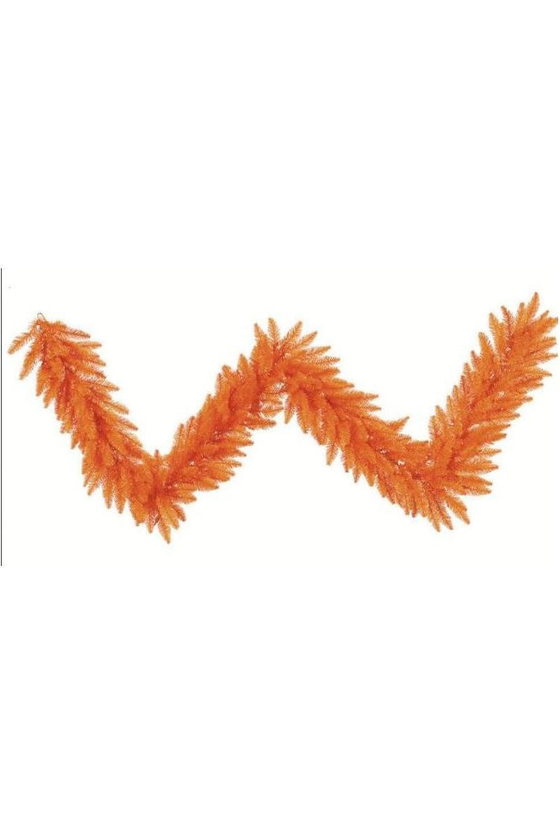 Shop For 9' Orange Fir Garland, Unlilt at Michelle's aDOORable Creations
