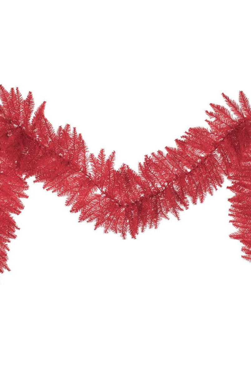 Shop For Vickerman 9' Red Fir Holiday Garland, Unlit at Michelle's aDOORable Creations