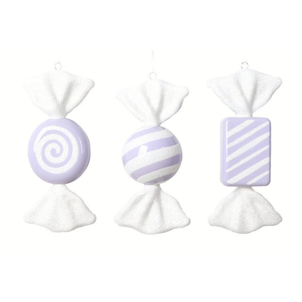 Shop For Pastel Lavender Candy Ornament (Assortment of 3) at Michelle's aDOORable Creations
