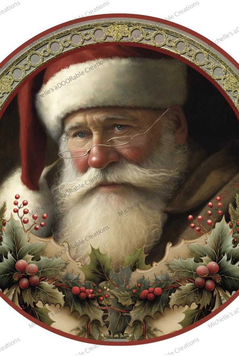 Shop For Victorian Vintage Santa Claus Sign - Wreath Enhancement at Michelle's aDOORable Creations