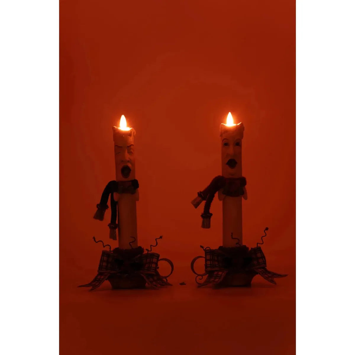 Shop For Village Of Holly Woods Caroling Candles Assortment of 2 at Michelle's aDOORable Creations