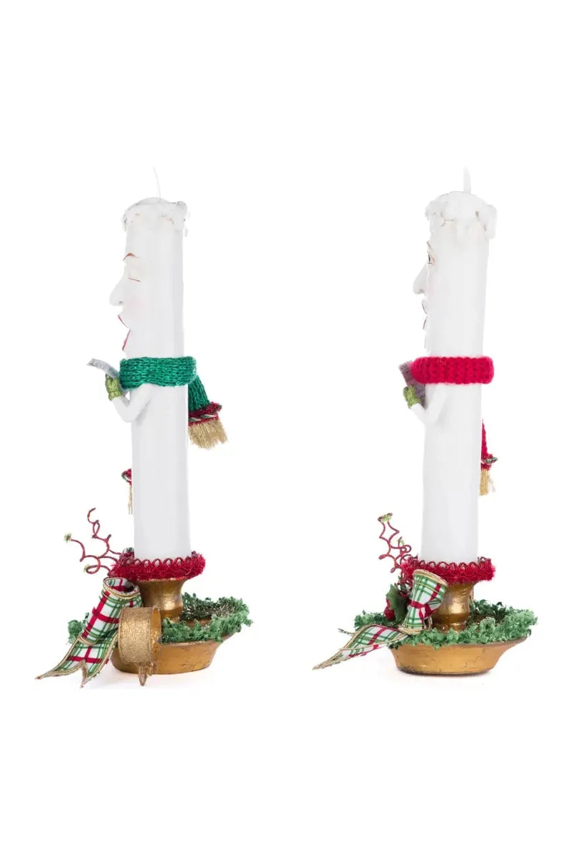 Shop For Village Of Holly Woods Caroling Candles Assortment of 2 at Michelle's aDOORable Creations