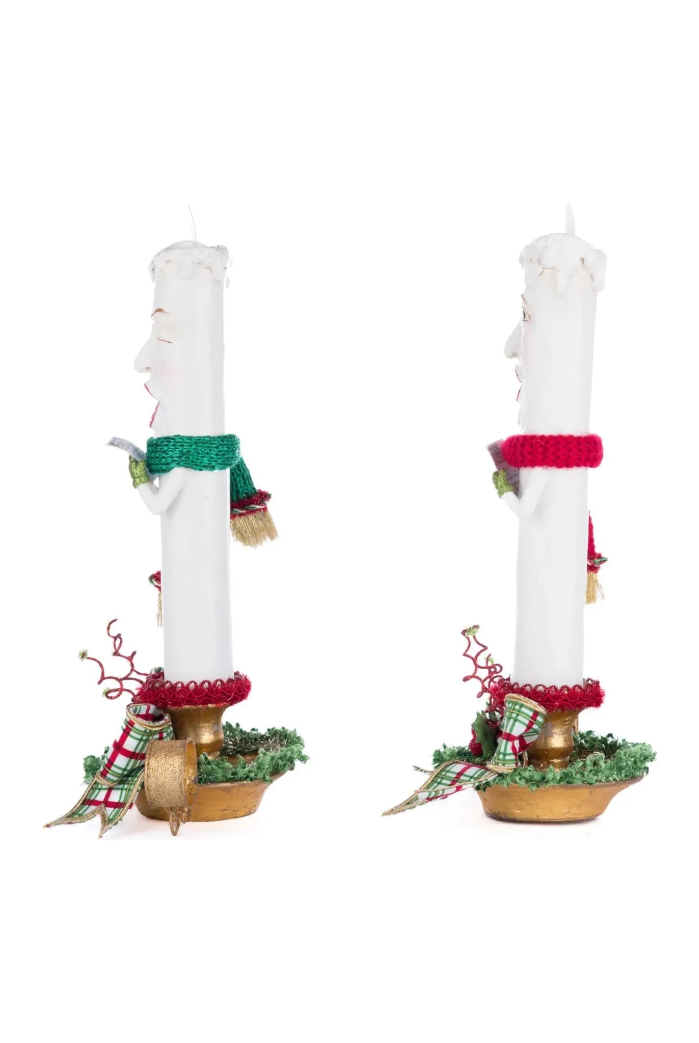 Shop For Village Of Holly Woods Caroling Candles Assortment of 2 at Michelle's aDOORable Creations