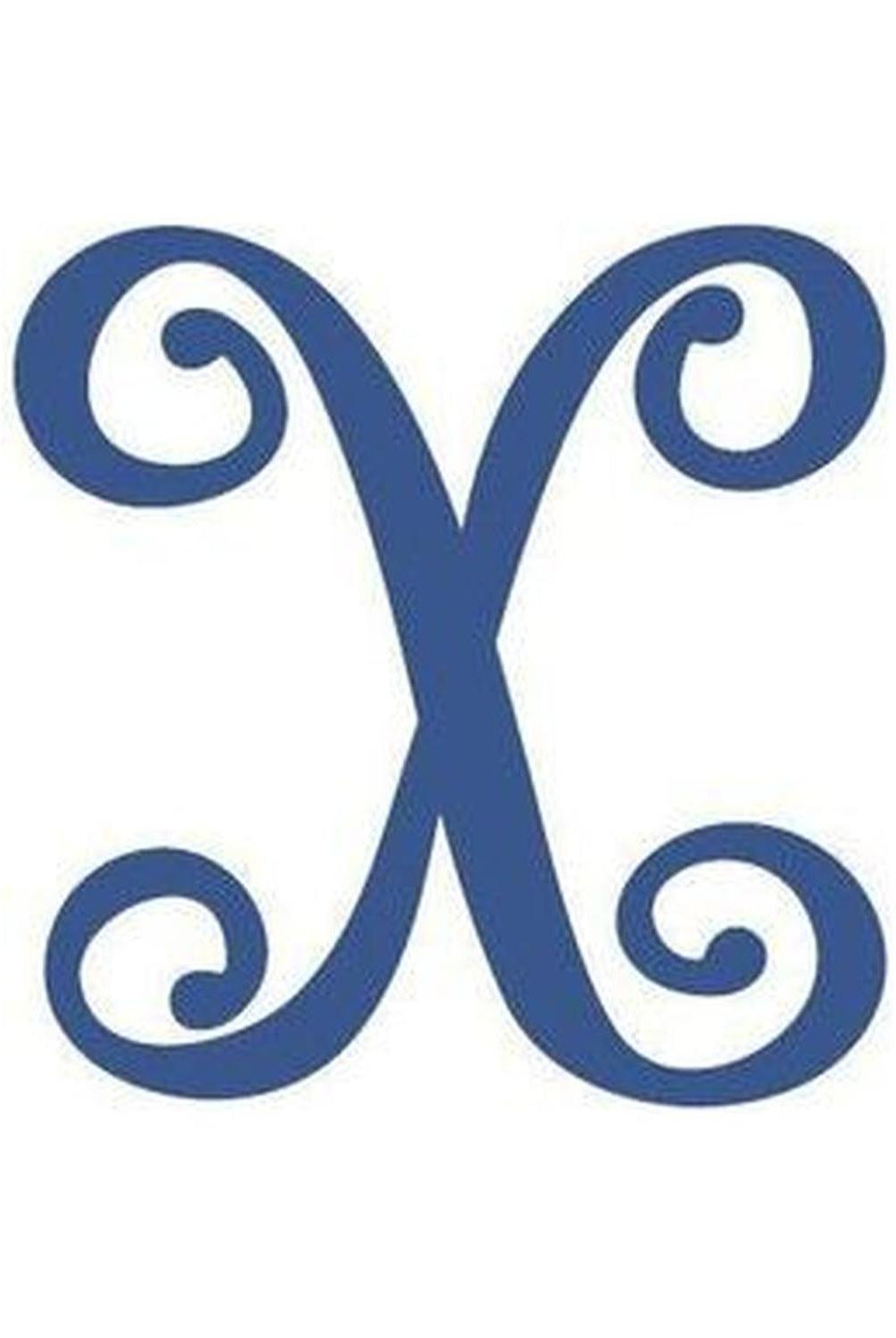 Vine Monogram Script Letter - Unfinished Wood