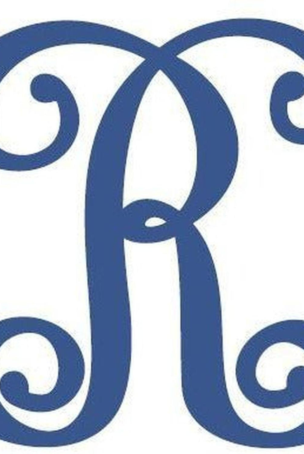 Vine Monogram Script Letter - Unfinished Wood