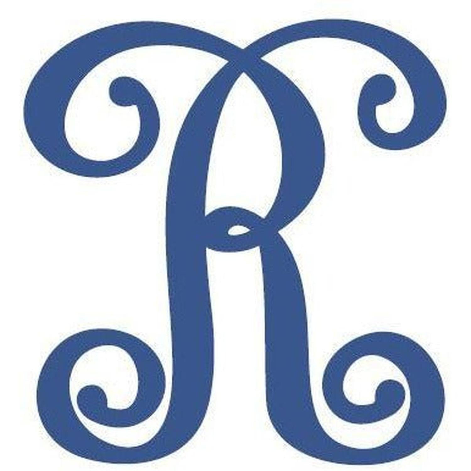 Shop For Vine Monogram Script Letter - Unfinished Wood at Michelle's aDOORable Creations