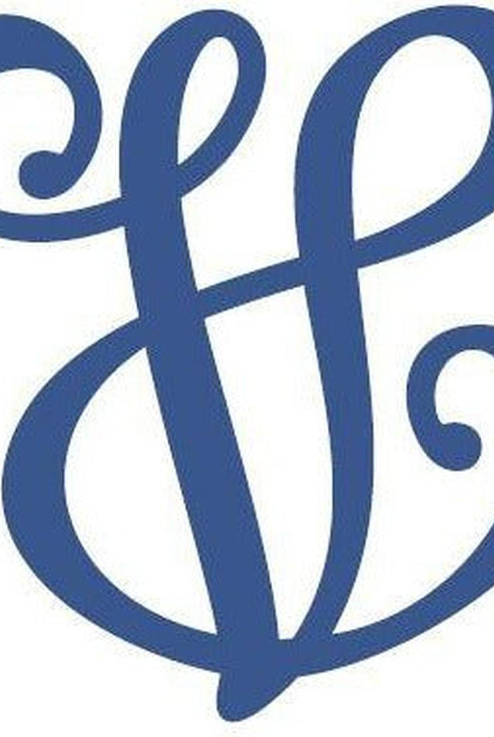 Vine Monogram Script Letter - Unfinished Wood