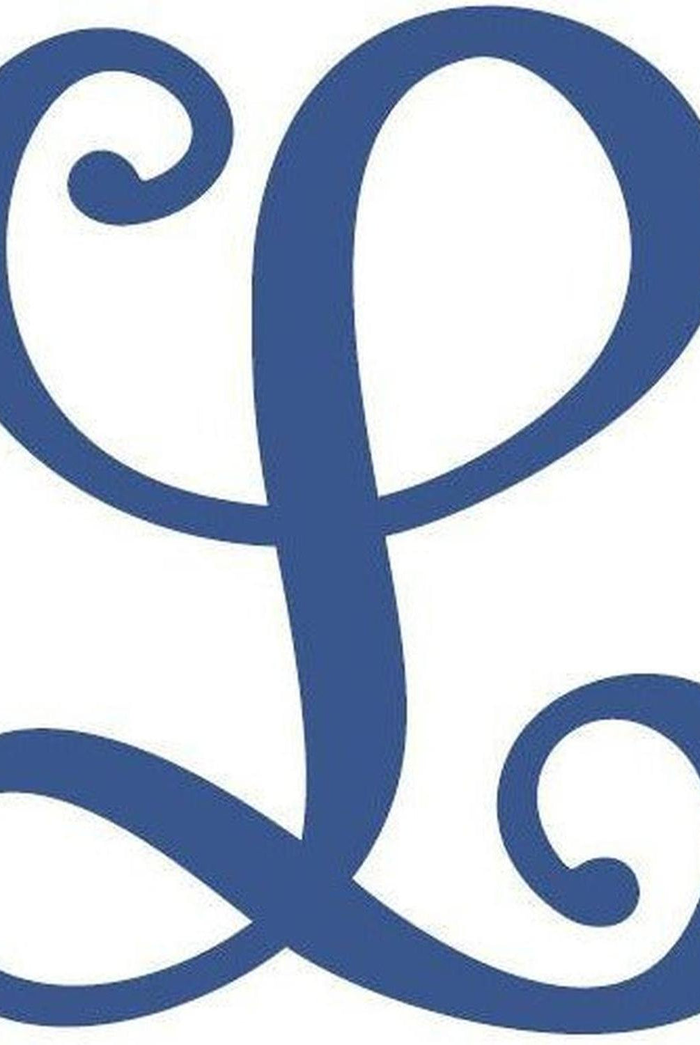 Vine Monogram Script Letter - Unfinished Wood