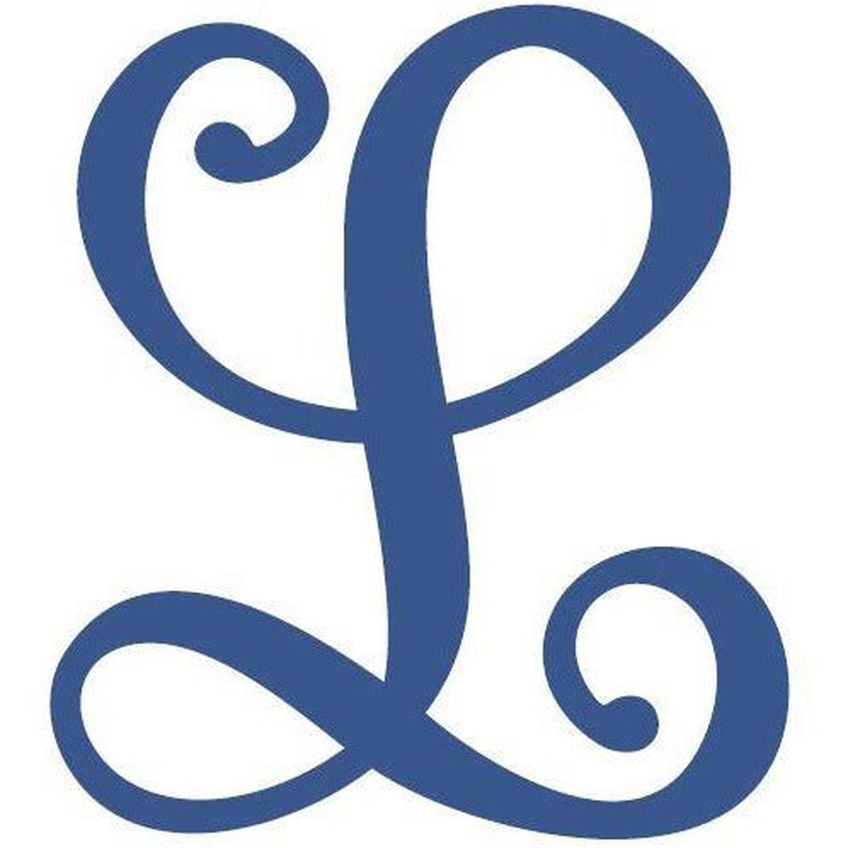 Shop For Vine Monogram Script Letter - Unfinished Wood at Michelle's aDOORable Creations