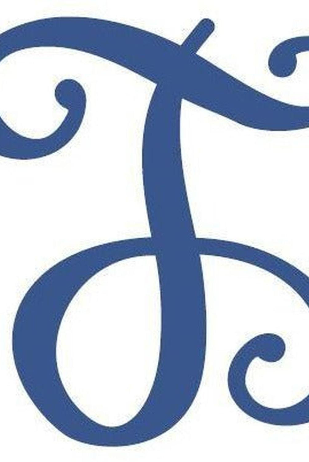 Vine Monogram Script Letter - Unfinished Wood