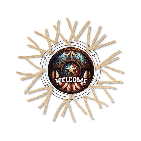 Shop For Vintage American Flag Faux Stained Glass Sign at Michelle's aDOORable Creations