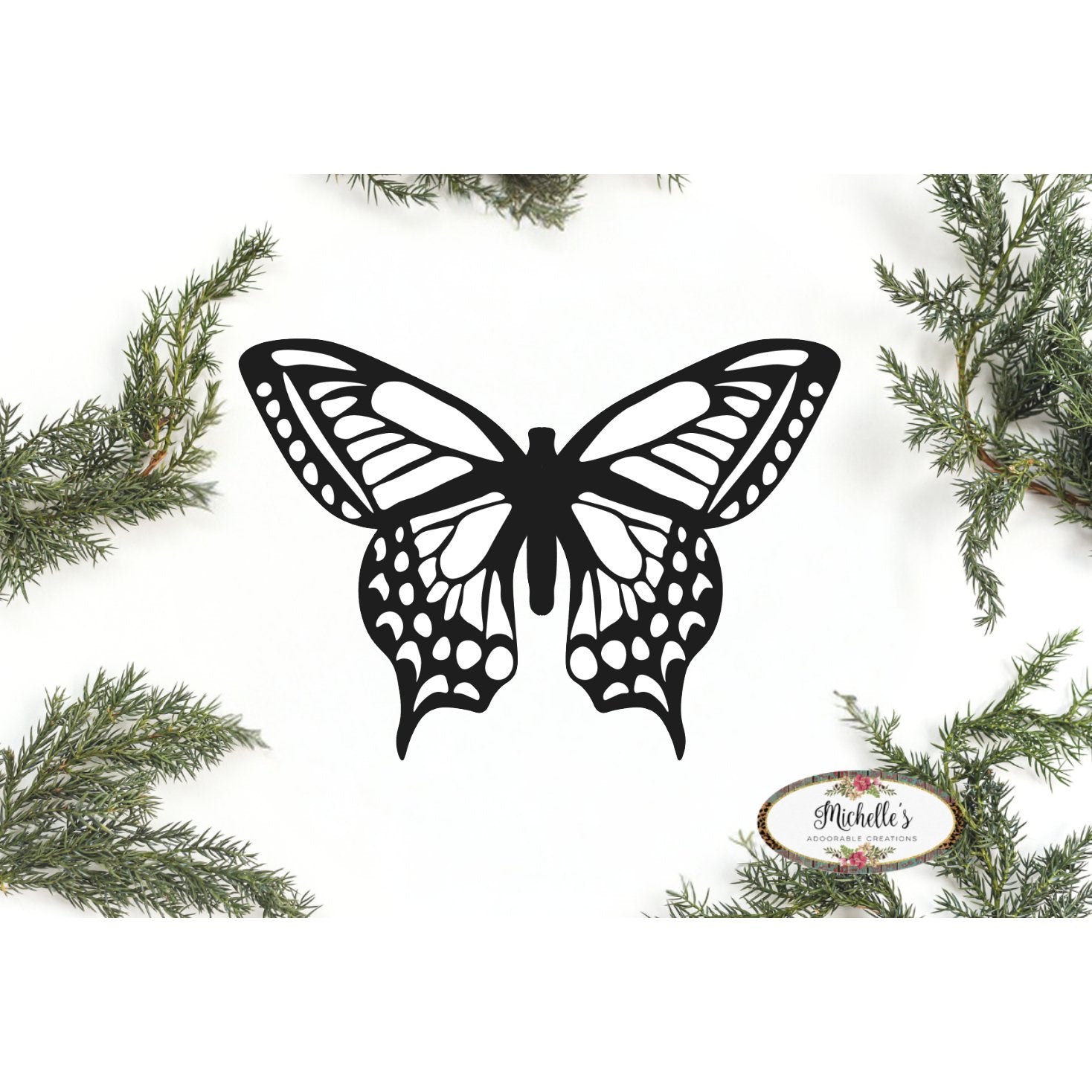 Shop For Waterproof Butterfly Accent: Black & White at Michelle's aDOORable Creations