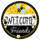 Shop For Welcome Friends Bumblebee Sign - Wreath Enhancement at Michelle's aDOORable Creations