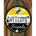 Shop For Welcome Friends Bumblebee Sign - Wreath Enhancement at Michelle's aDOORable Creations