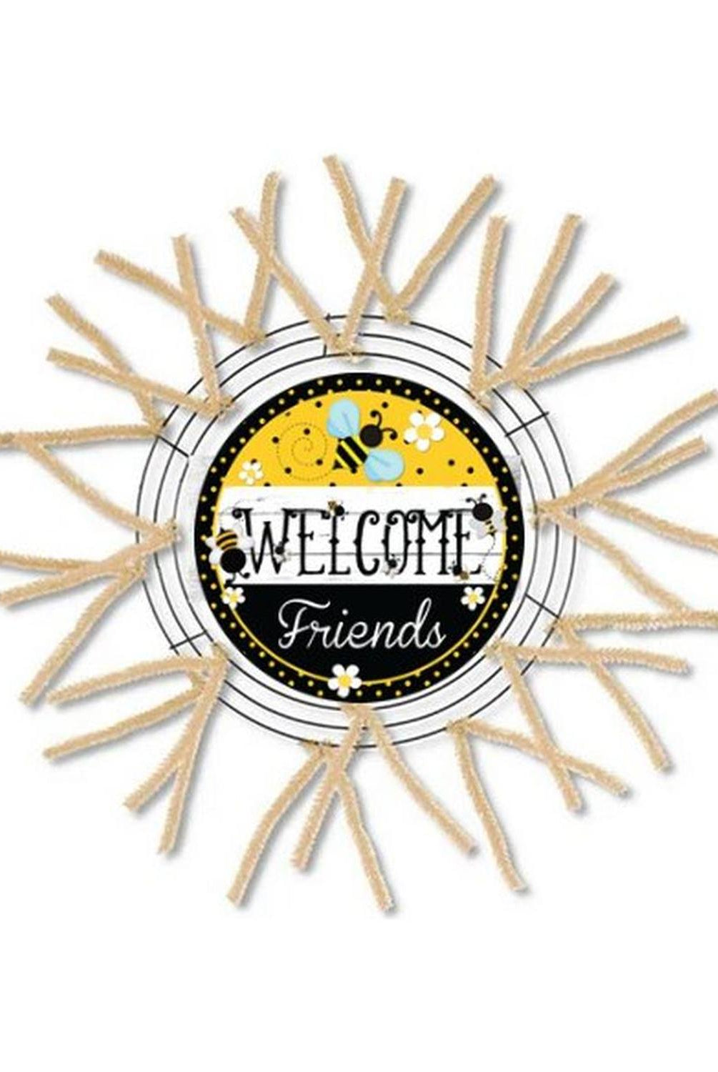 Welcome Friends Bumblebee Sign