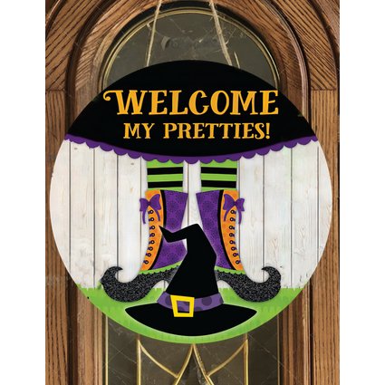 Shop For Welcome My Pretties Halloween Sign at Michelle's aDOORable Creations