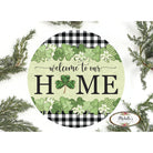 Shop For Welcome To Our Home Green Clover Sign - Wreath Enhancement at Michelle's aDOORable Creations