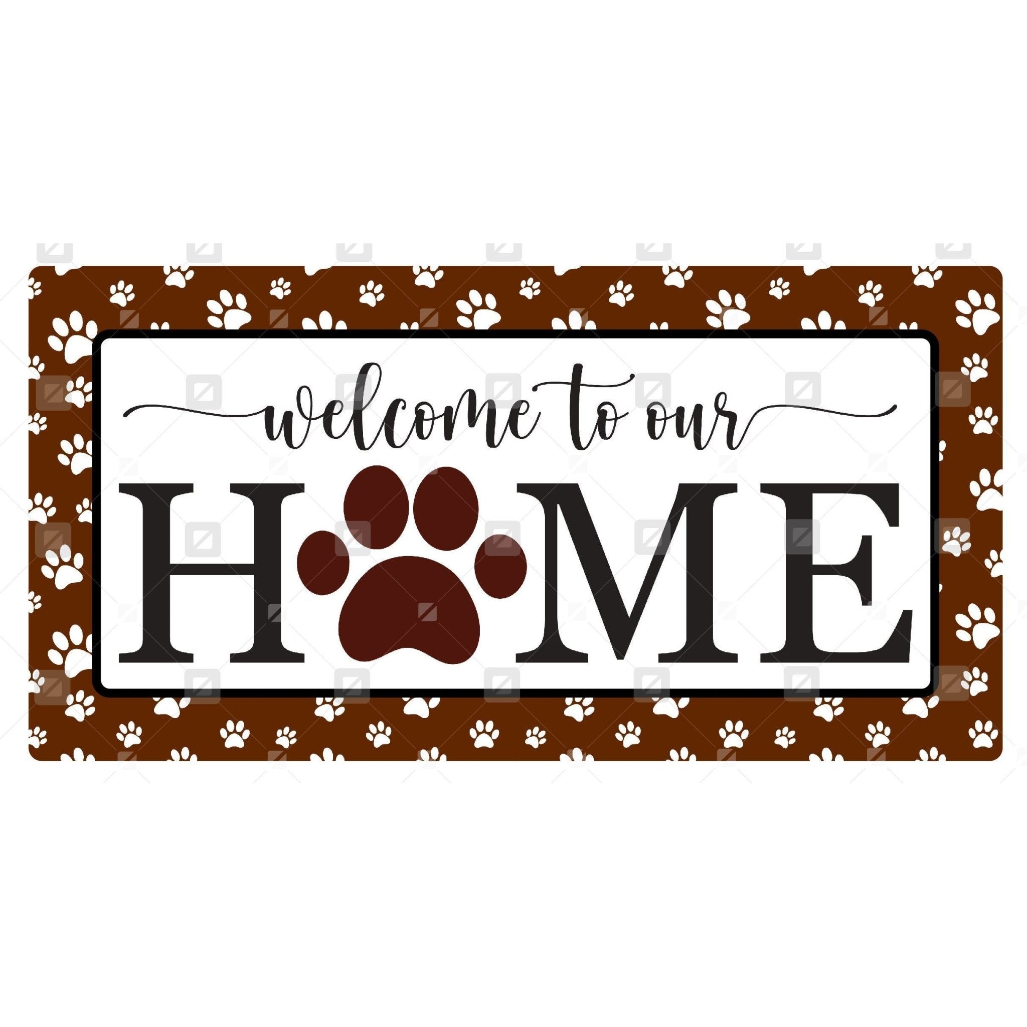 Shop For Welcome To Our Home Paw Sign - Wreath Enhancement at Michelle's aDOORable Creations