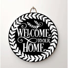 Shop For Welcome To Our Home Round Sign - Wreath Enhancement at Michelle's aDOORable Creations