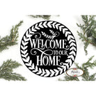 Shop For Welcome To Our Home Round Sign - Wreath Enhancement at Michelle's aDOORable Creations