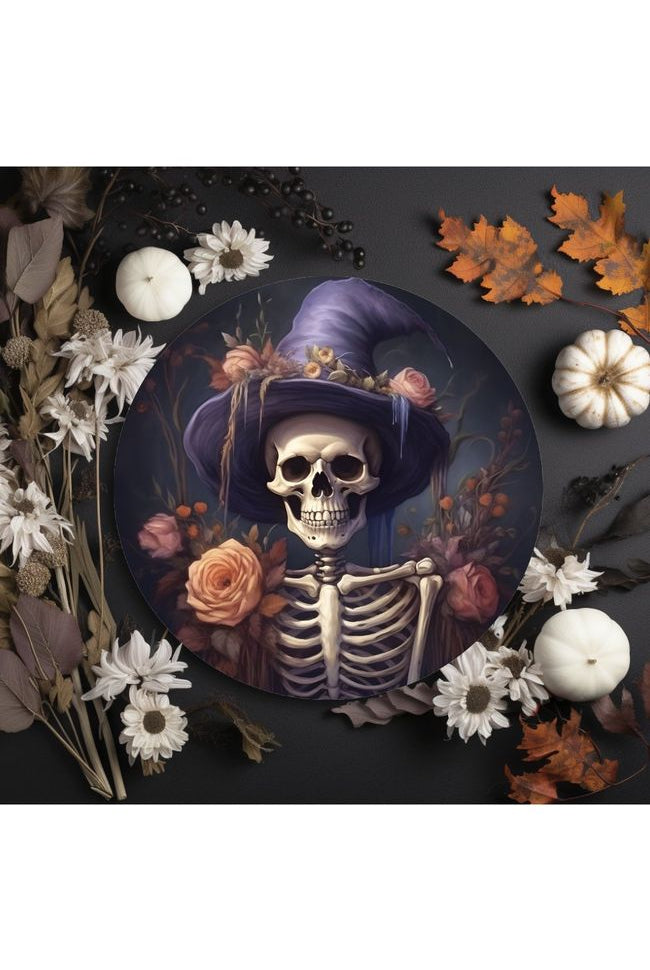 Witch Skeleton Halloween Sign - Wreath Enhancement - Michelle's aDOORable Creations - Signature Signs