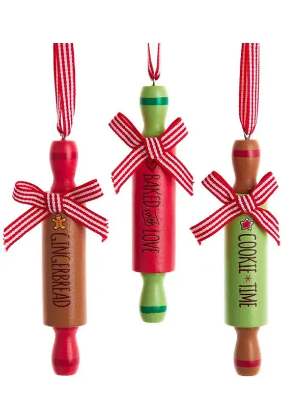 Wooden Rolling Pin Ornaments - Michelle's aDOORable Creations - Holiday Ornaments
