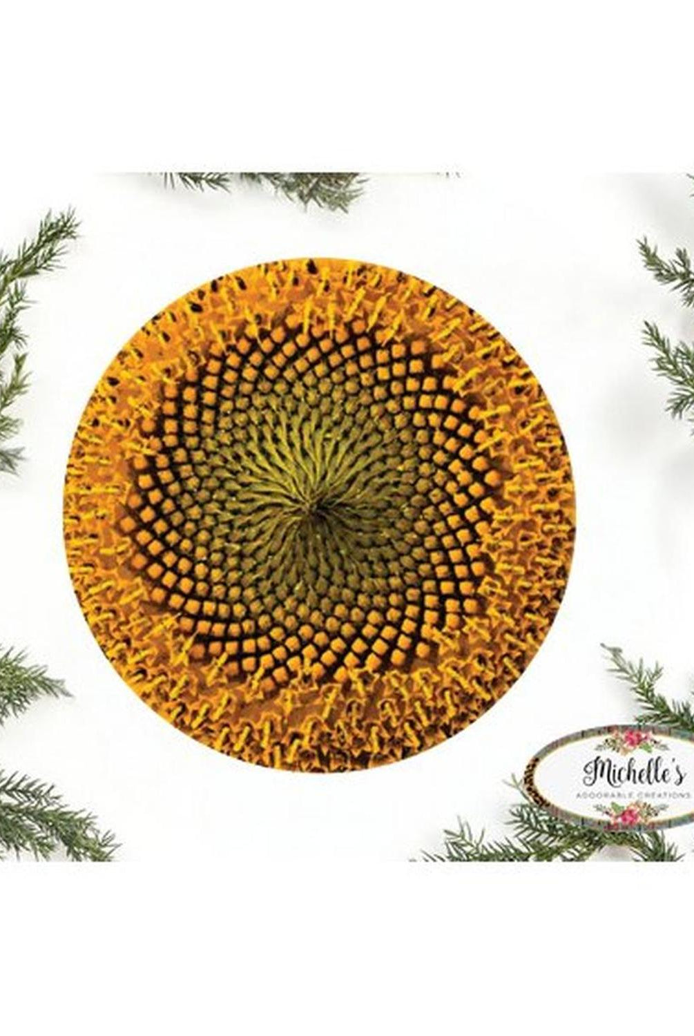 Shop For Yellow Sunflower Wreath Center - Wreath Enhancement at Michelle's aDOORable Creations