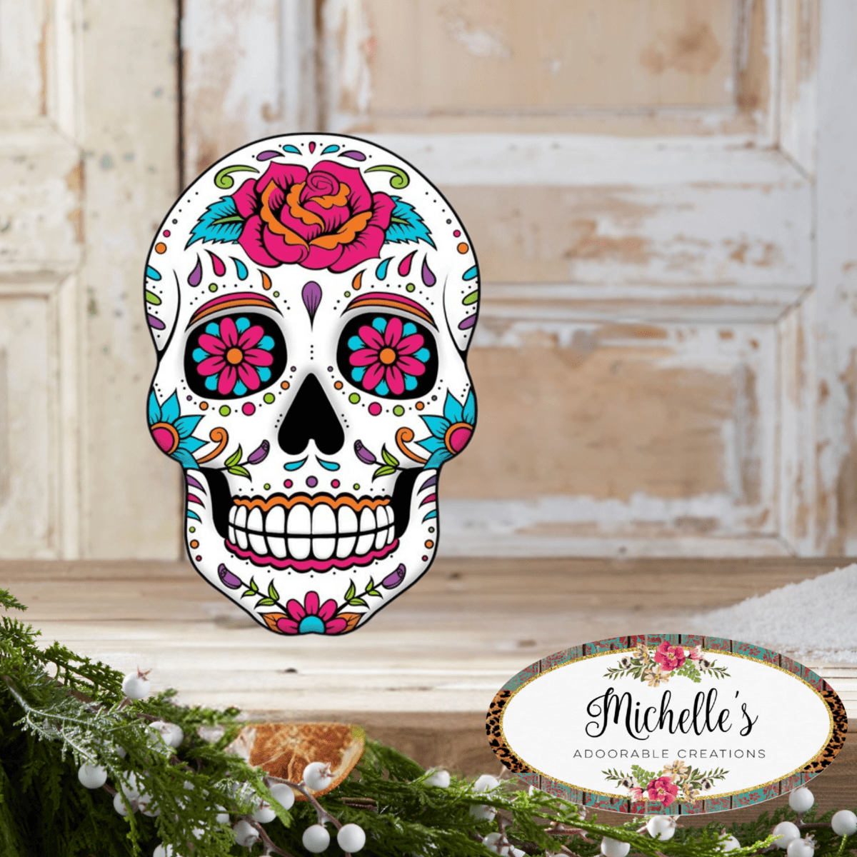 6 Sugar Skull Craft Ideas for DIY-Friendly Seasonal Decor - Michelle's aDOORable Creations