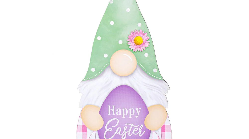 Crafting Joy: Decorating with Wooden Gnome-Shaped Signs for Easter - Michelle's aDOORable Creations