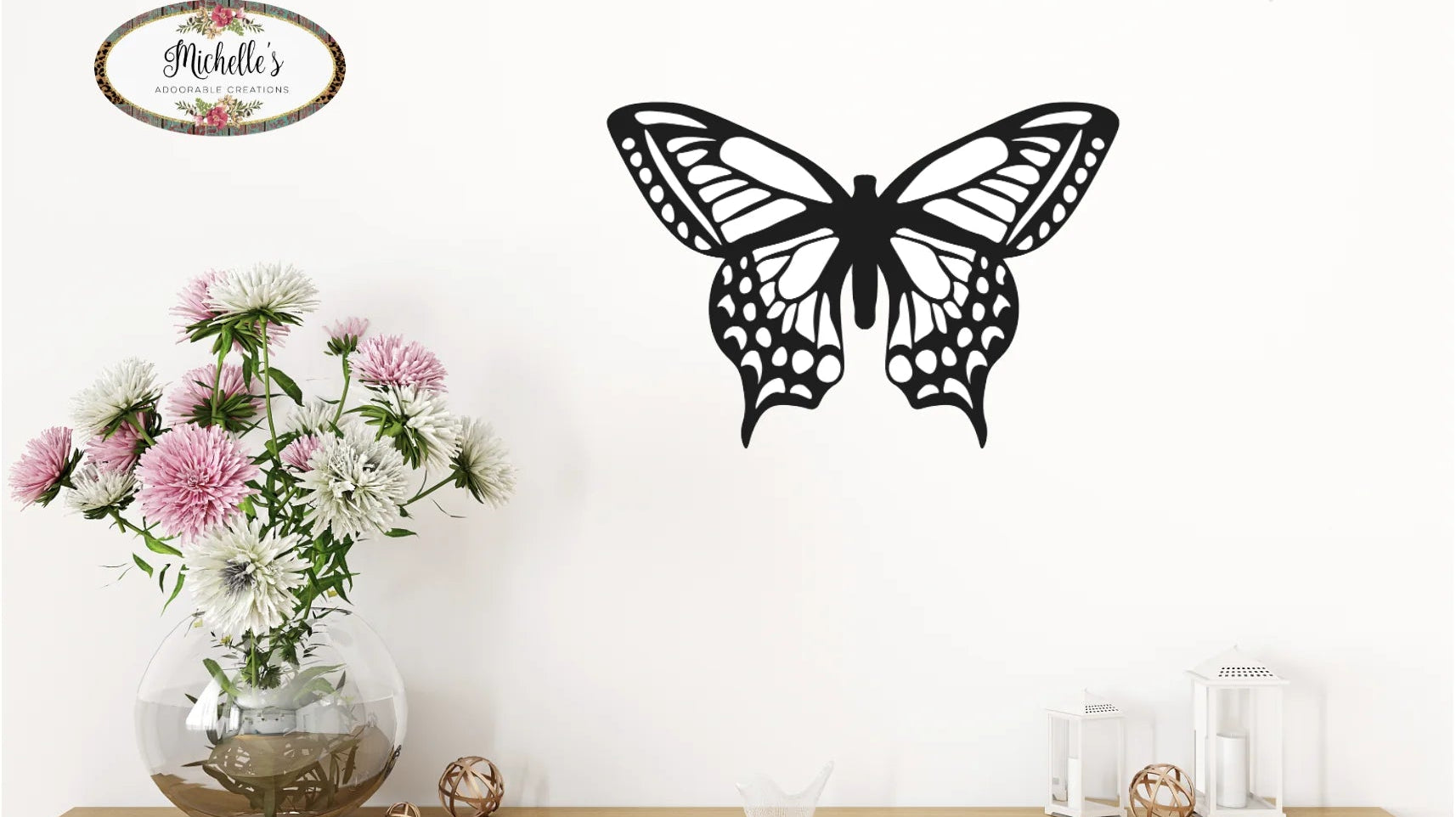 Monochrome Magic: Creating a Timeless Look with Waterproof Butterfly Accents in Black & White - Michelle's aDOORable Creations