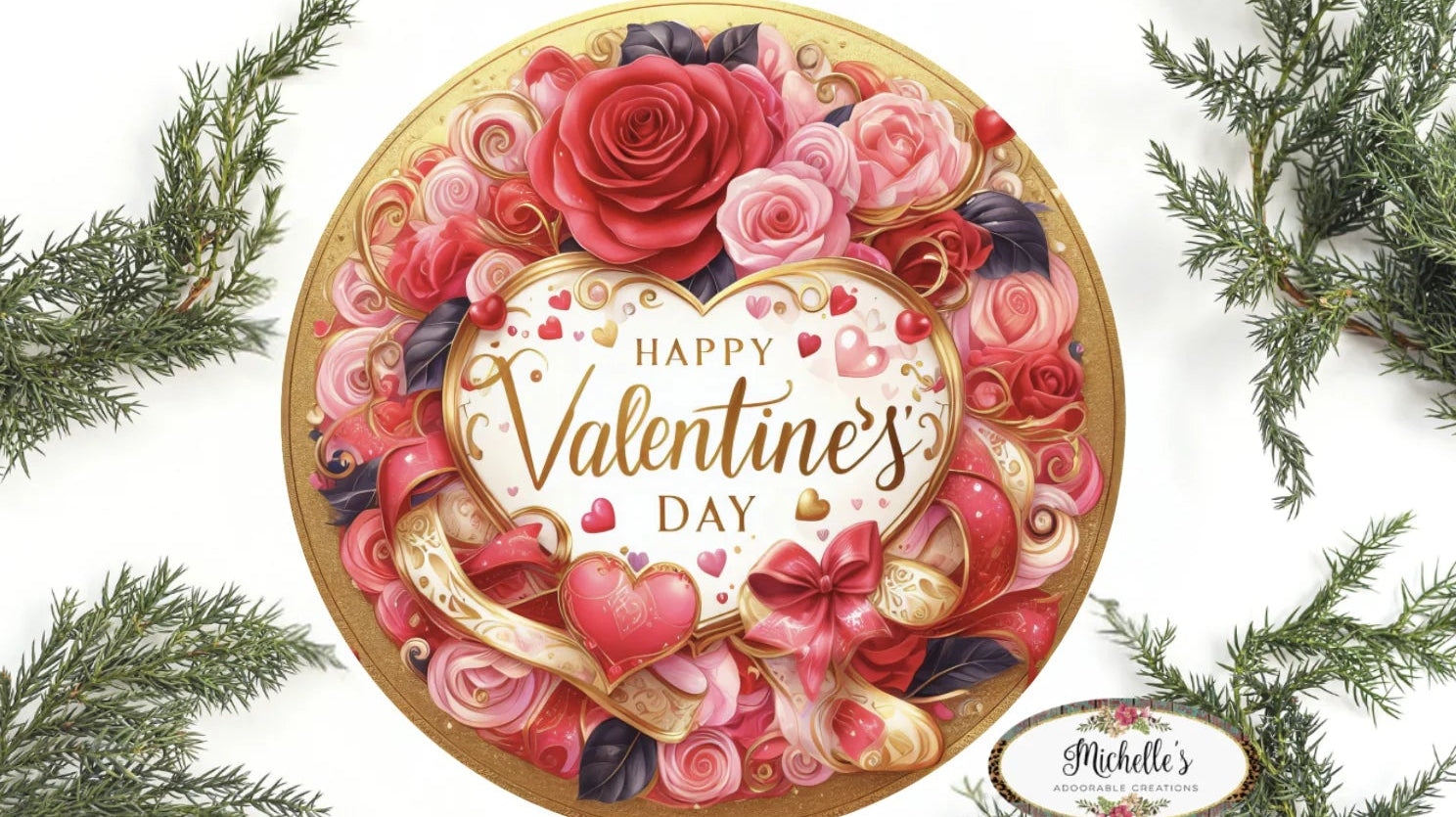 Symbolism and Style: The Significance of Red Gold Roses in Valentine's Day Decor - Michelle's aDOORable Creations