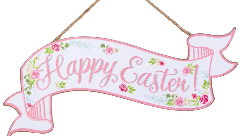 Welcoming Spring: Enhance Your Home with Wooden Happy Easter Banners - Michelle's aDOORable Creations
