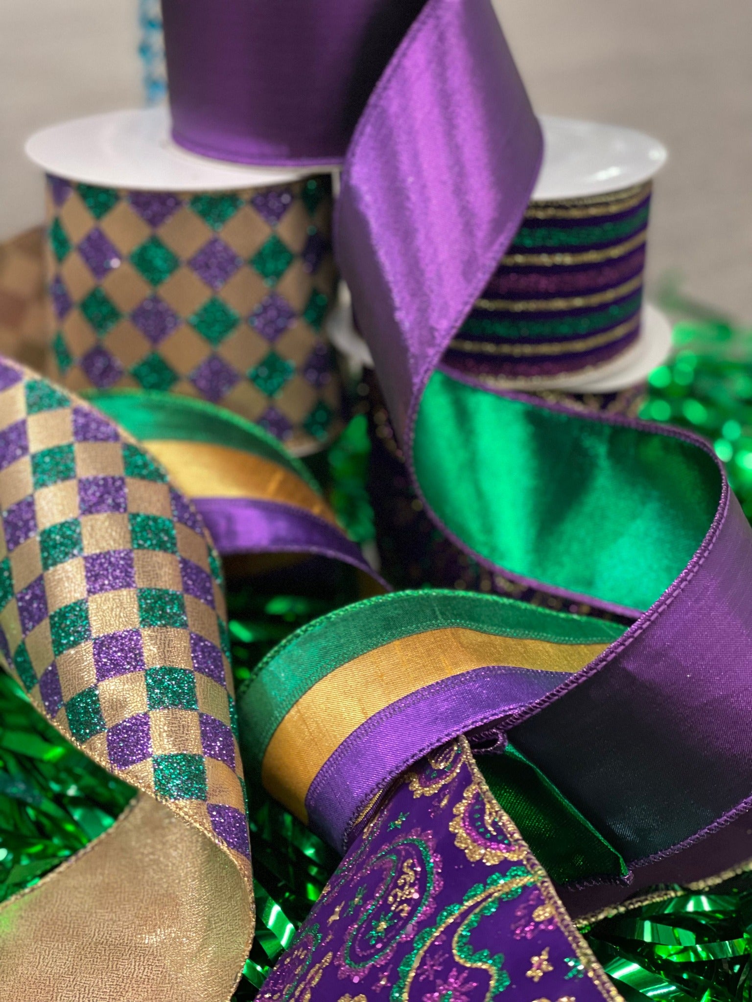 Ribbon - Mardi Gras - Michelle's aDOORable Creations