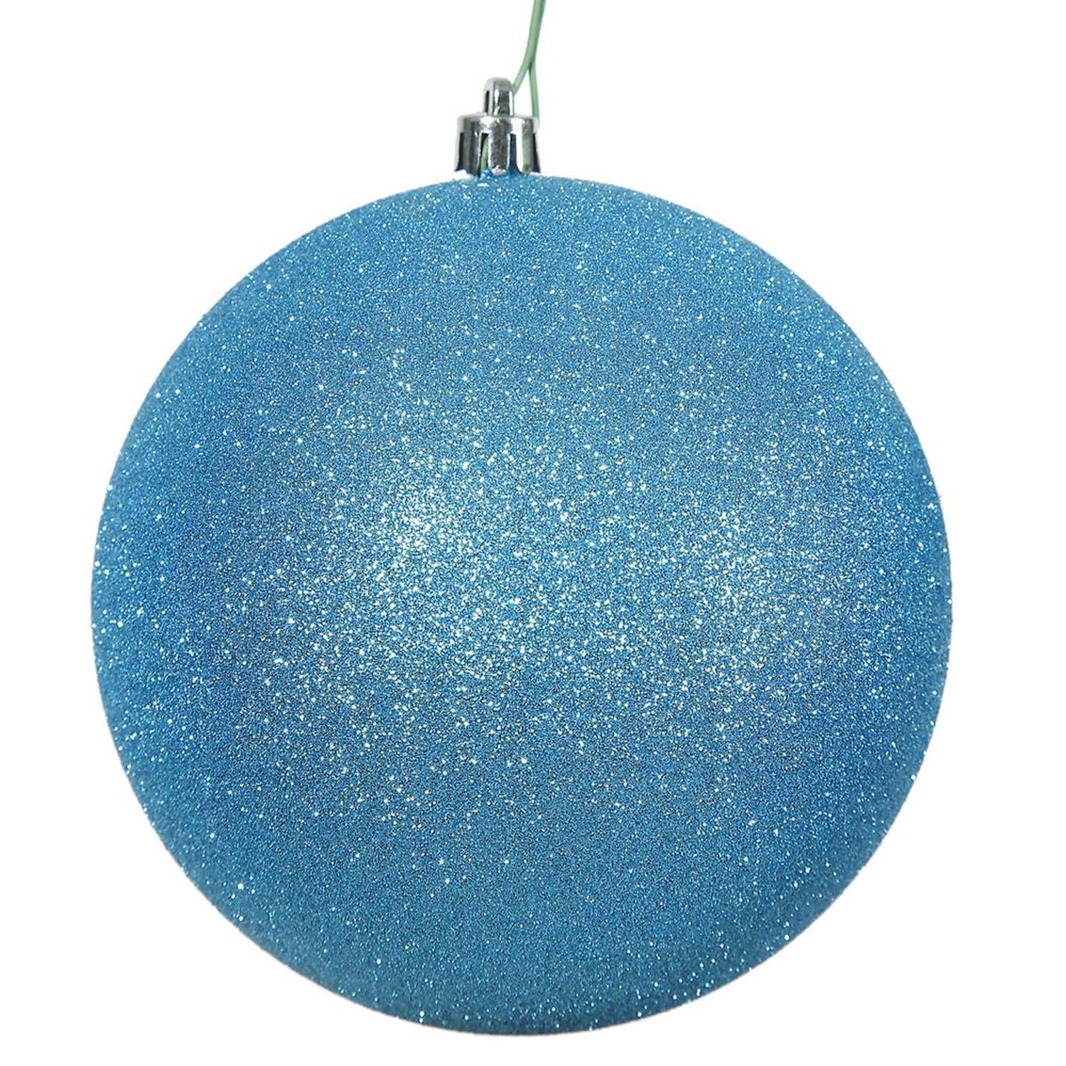 4.75in Turquoise Assortment Ornament Ball (Set of 4)