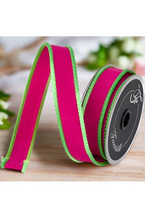 Shop For 1" Accent Cord Ribbon: Hot Pink/Lime (10 Yards) RK533-08