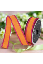 1" Accent Cord Ribbon: Orange/Hot Pink (10 Yards) - Michelle's aDOORable Creations - Wired Edge Ribbon