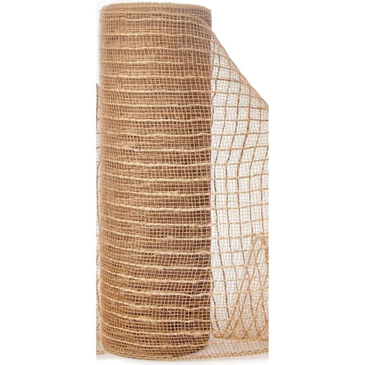 Shop For 10" Burlap Poly Jute Mesh Ribbon Natural (10 Yards) at Michelle's aDOORable Creations