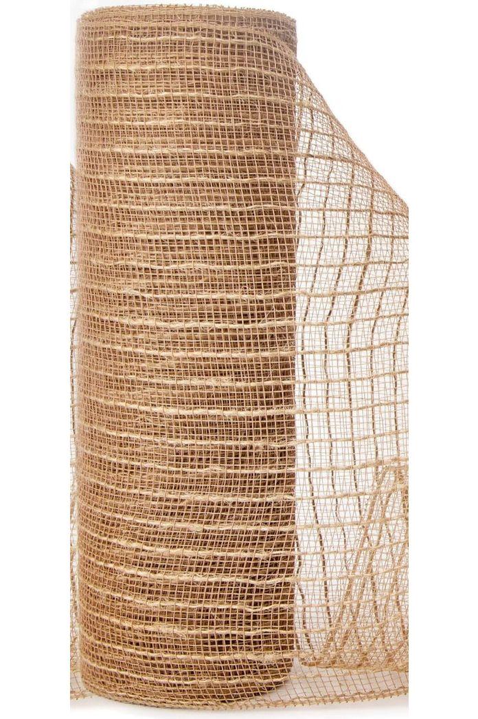 Shop For 10" Burlap Poly Jute Mesh Ribbon Natural (10 Yards) at Michelle's aDOORable Creations