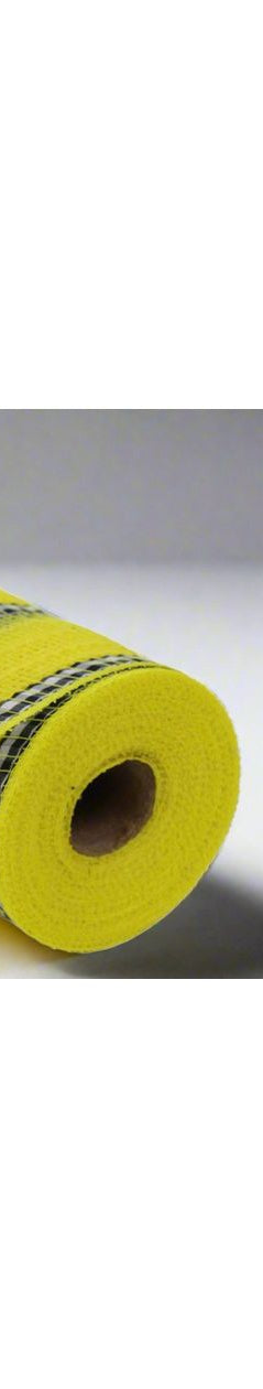 10" Fabric Faux Jute Mesh: Yellow/Black (10 Yards) - Michelle's aDOORable Creations - Poly Deco Mesh