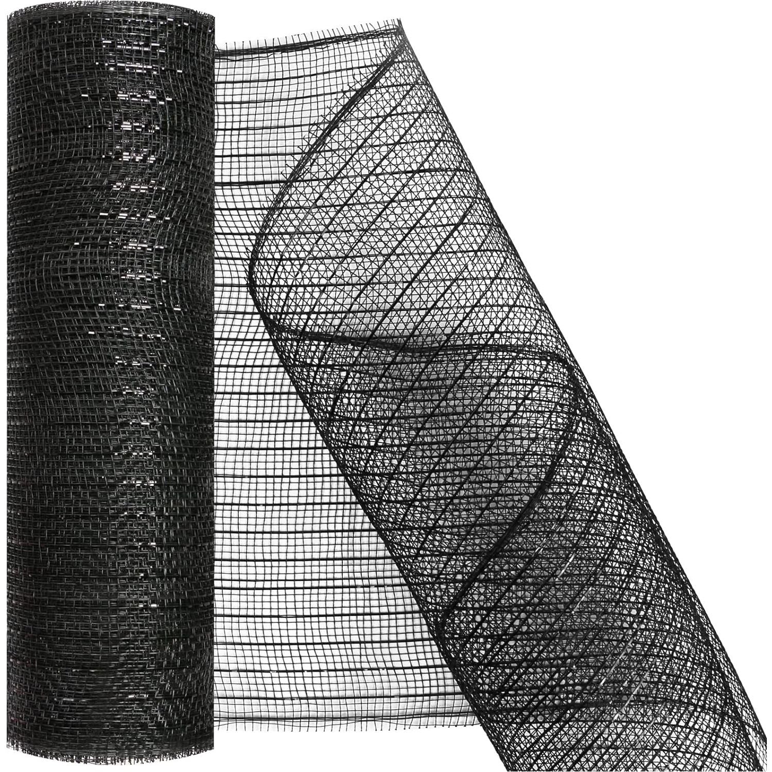 Shop For 10" Metallic Black with Black Foil Mesh Ribbon (10 Yards)
