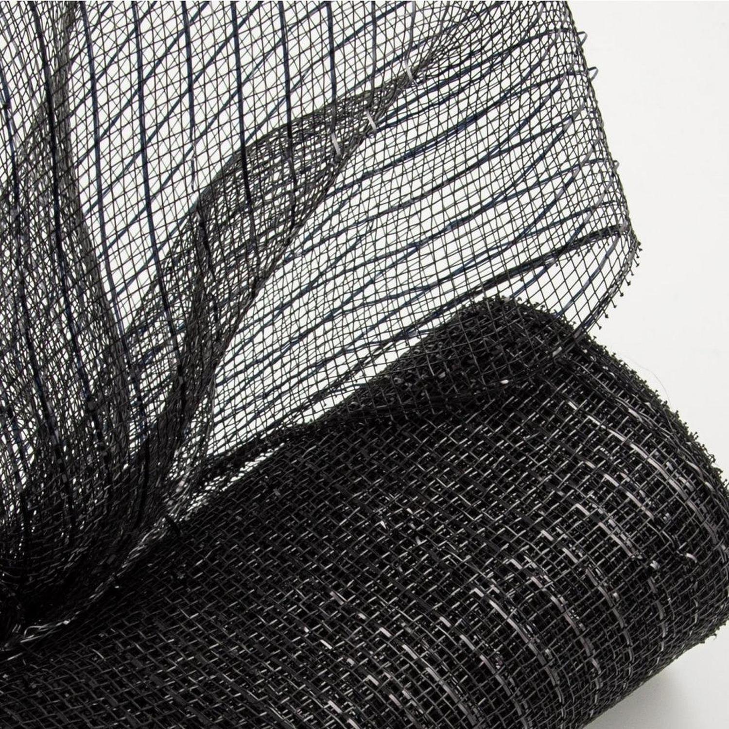 Shop For 10" Metallic Black with Black Foil Mesh Ribbon (10 Yards)