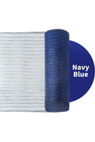 10" Navy Blue Metallic Deco Mesh - Michelle's aDOORable Creations - Poly Deco Mesh