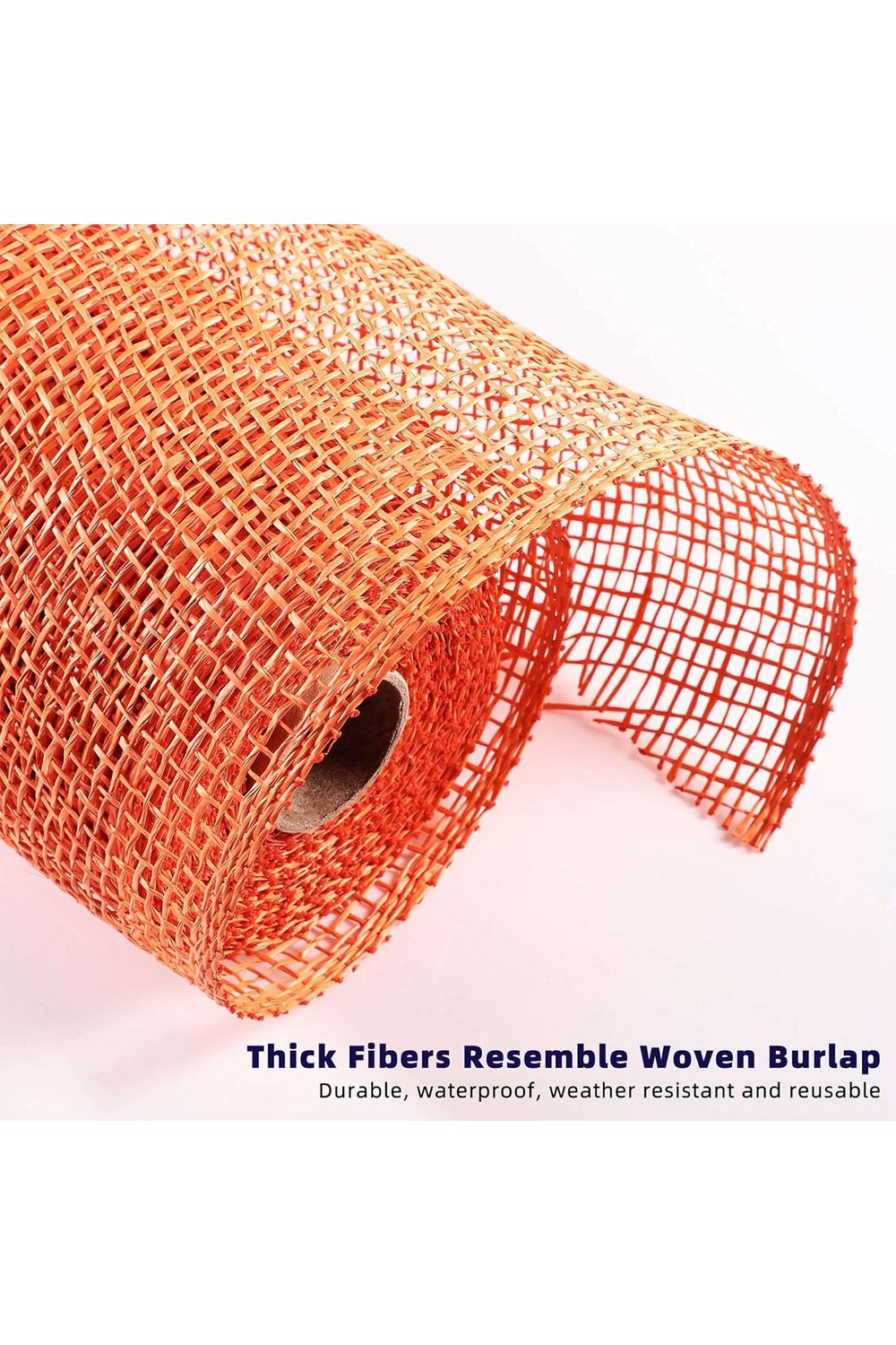 10" Poly Burlap Mesh: Orange - Michelle's aDOORable Creations - Poly Deco Mesh