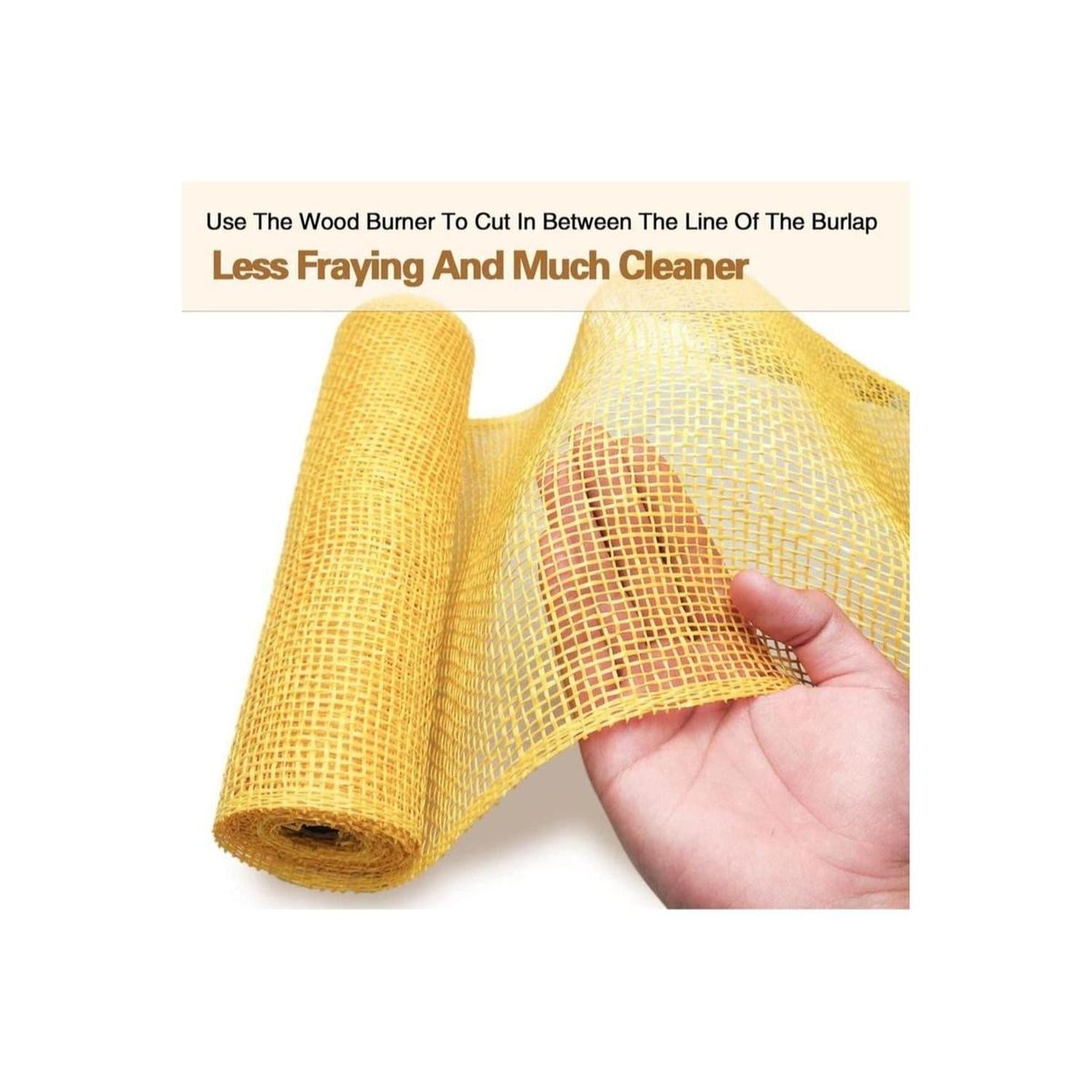 10" Poly Burlap Mesh Ribbon: Yellow