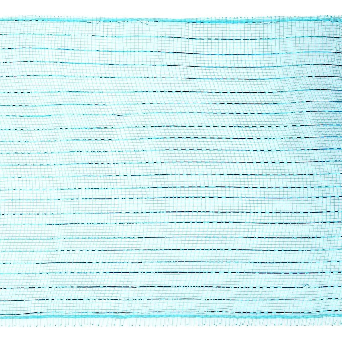 10" Poly Deco Mesh Ribbon: Metallic Turquoise (10 Yards)