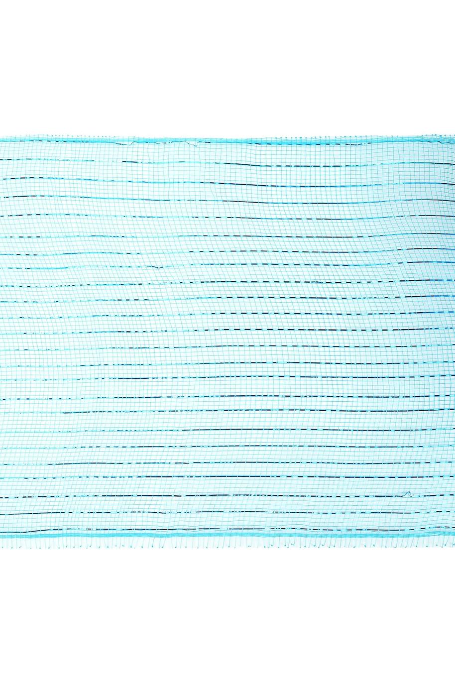 Shop For 10" Poly Deco Mesh: Metallic Turquoise (10 Yards) RE130144