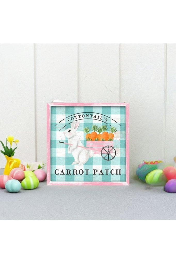 Shop For 10" Square Wooden Sign: Cottontail's Carrot Patch AP8765