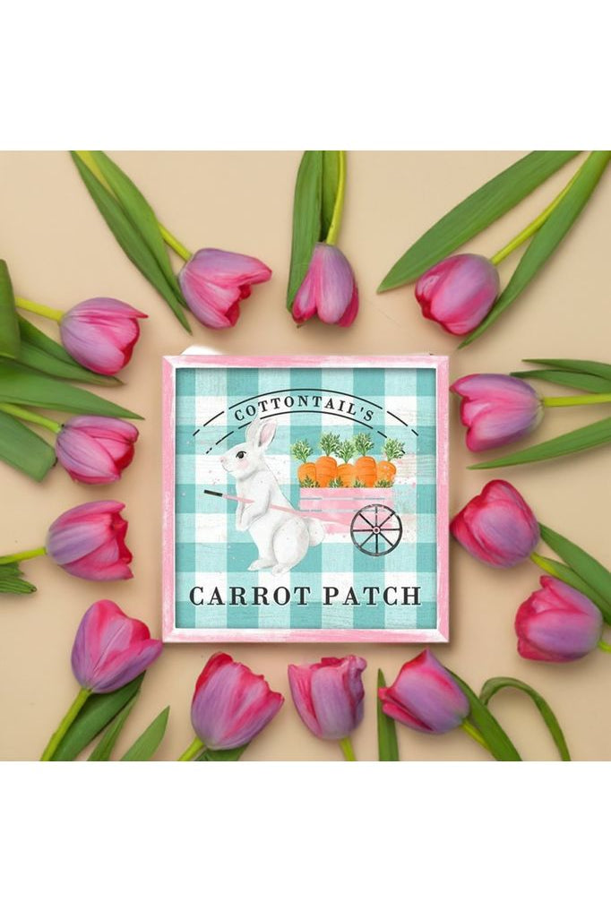 Shop For 10" Square Wooden Sign: Cottontail's Carrot Patch AP8765