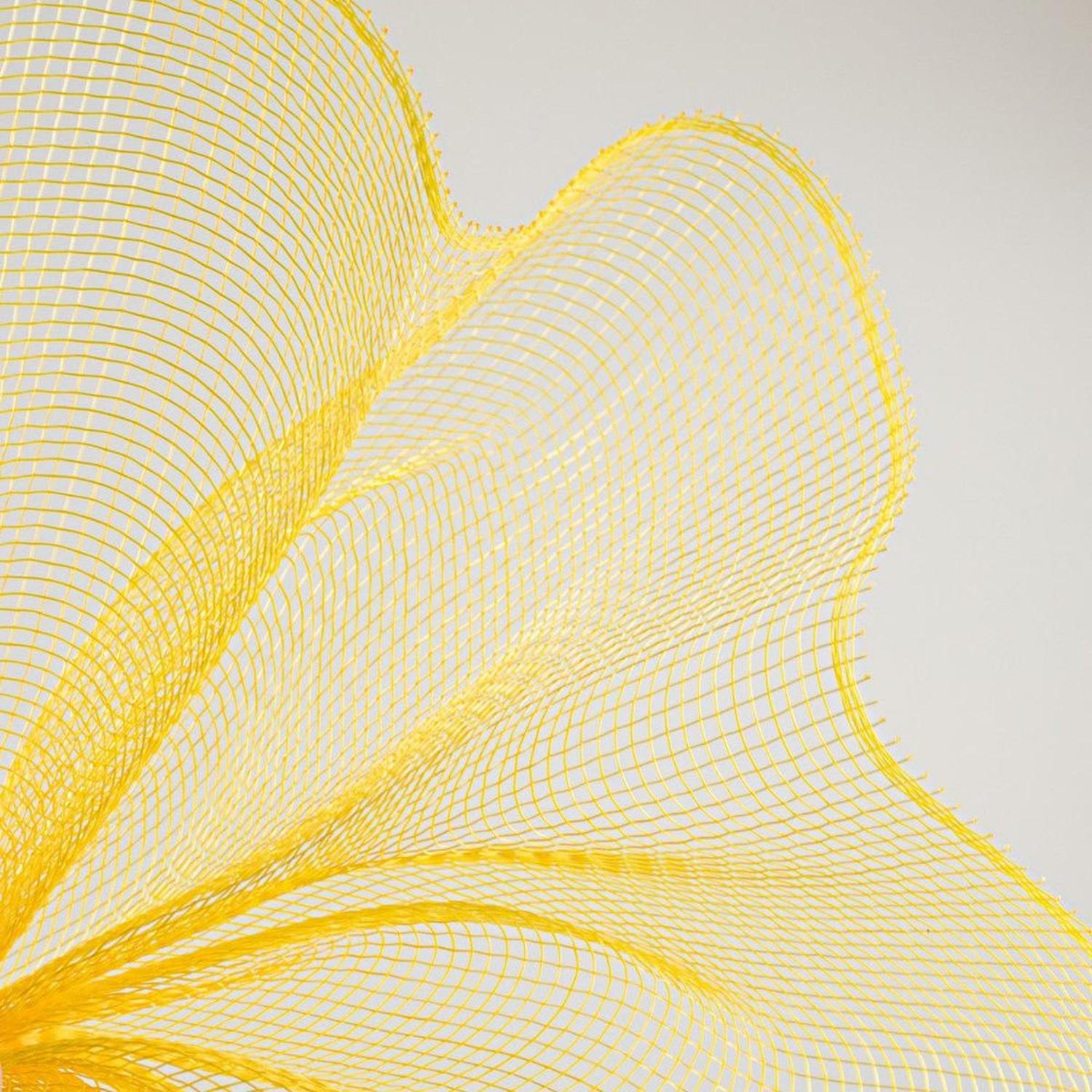 10" Two Tone Deco Mesh Ribbon: Yellow & Gold