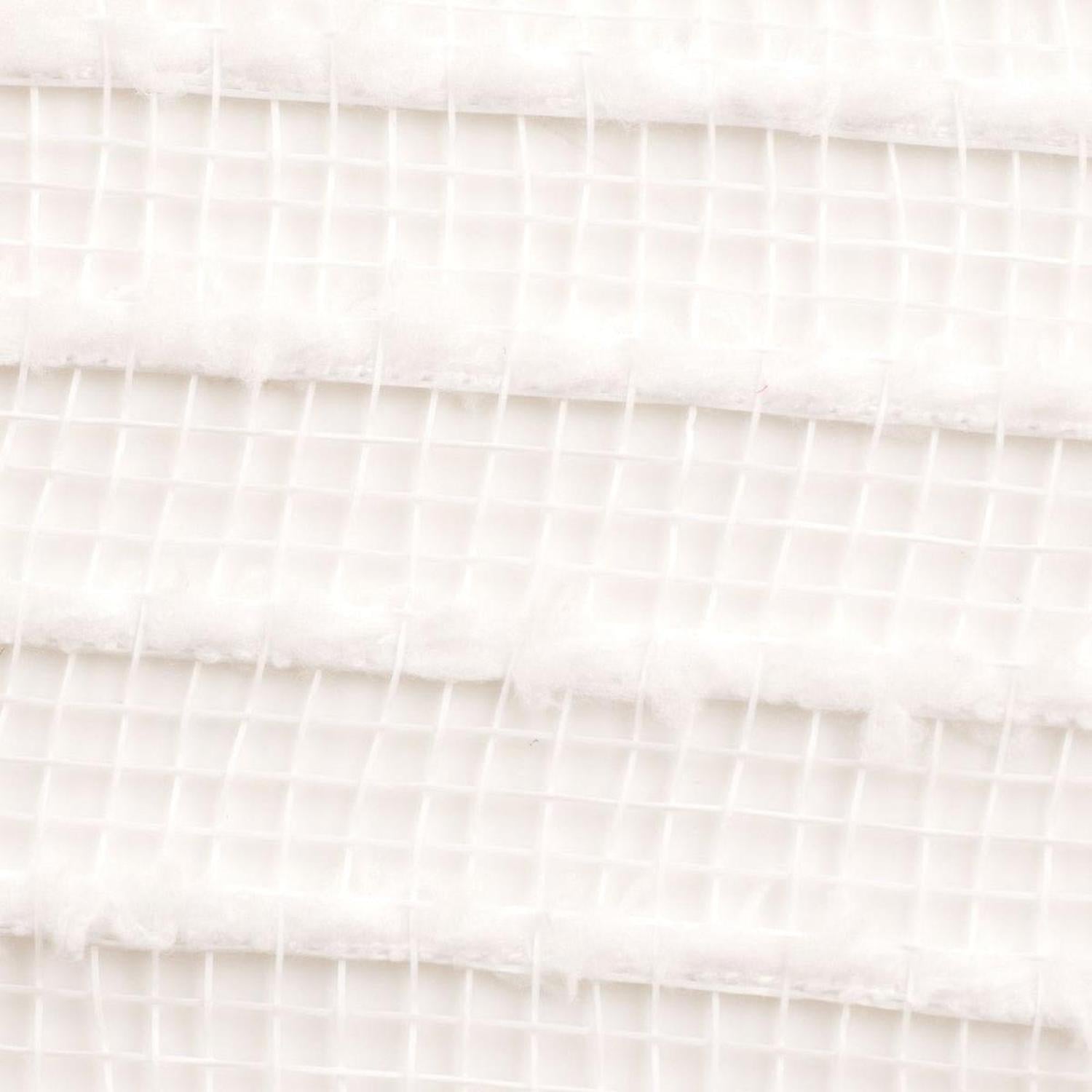 10" White Snowdrift Cotton Ball Mesh Ribbon